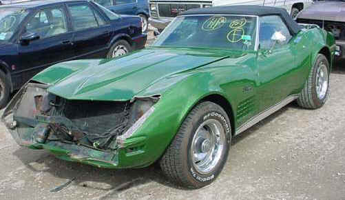 1972 Corvette Convertible Stingray Collision Damage 3000 48NC97