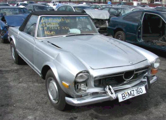 1971 Mercedes 280SL Collision Damage