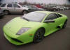 picture of metallic green murcielago lamborhini